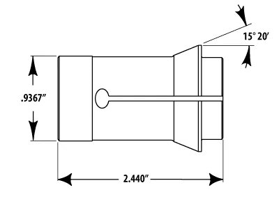 TF24 Collet 0.521 Circular Round Serrated